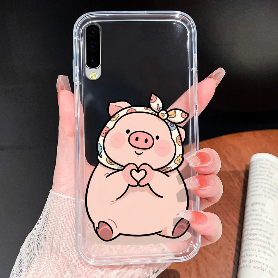 Para Samsung Galaxy A50 A50S A40 A41 A30 A30S A20 A20S M10S funda de teléfono bonita de dibujos animados suave TPU carcasa ligera de silicona transparente - imagen 5