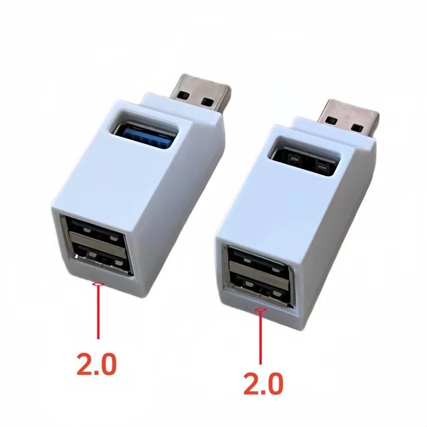 Adaptador de concentrador USB 3,0, extensor de concentrador USB 2,0, concentrador USB de 3 puertos, transferencia de datos de alta velocidad, estación de acoplamiento divisor USB para PC y portátil, 1 ud. - imagen 4