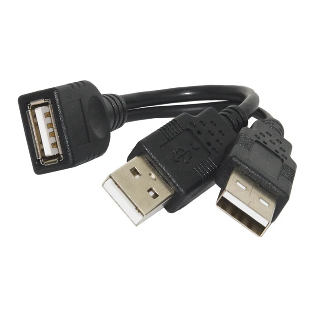 Cable de alimentación de datos USB Y, cable de carga de extensión USB Y dual, enchufe USB-A a 2 A macho divisor USB 2,0 hembra a 2 cables de enchufe USB - imagen 5