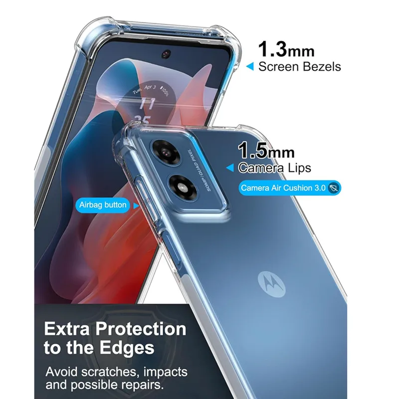 Funda de TPU con Airbag a prueba de golpes para Motorola Moto G 2025 G Play 2024 G Stylus 5G 2023 Power 2022, funda protectora Capa Fundas Coque - imagen 2