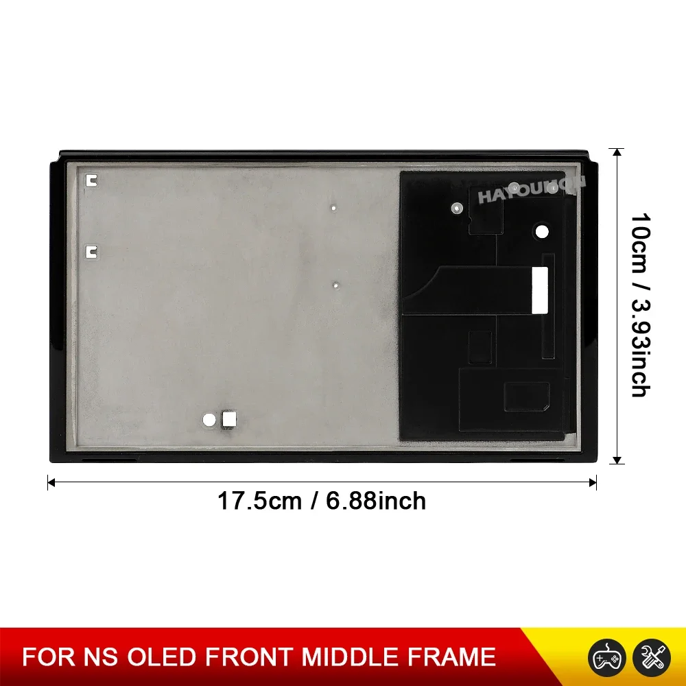 Marco frontal para consola de juegos, cubierta de Metal media para interruptor NS, soporte de batería OLED, carcasa de disipación de calor, 1 Uds. - imagen 4