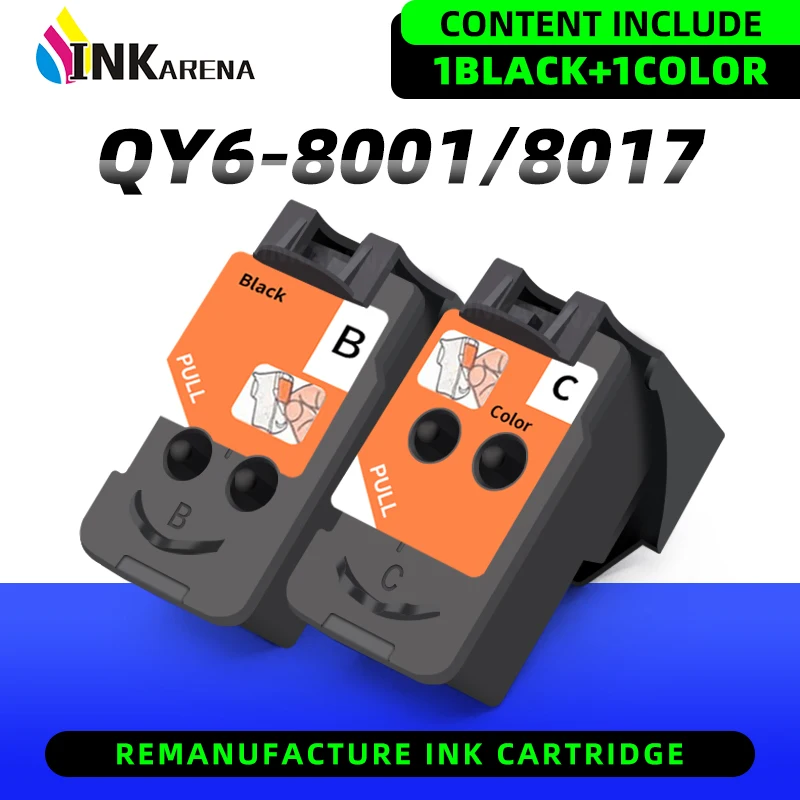 Cartucho Compatible para impresora Canon QY6 8001 QY6 8017 BH-1, Compatible con Canon G1100 G2100 G2110 G2111 G3100 G3110 G4100 G4110, CH-1