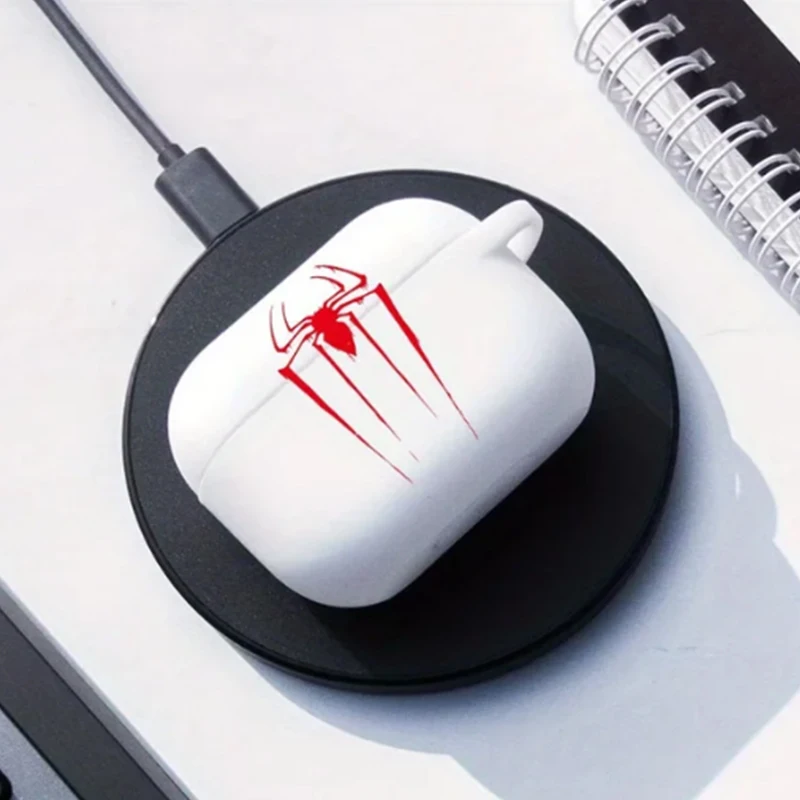 Funda para Airpod Red Spider para hombre, funda para auriculares en blanco y negro para AirPods 2 3 Pro, funda de segunda generación, regalo para amigos - imagen 2