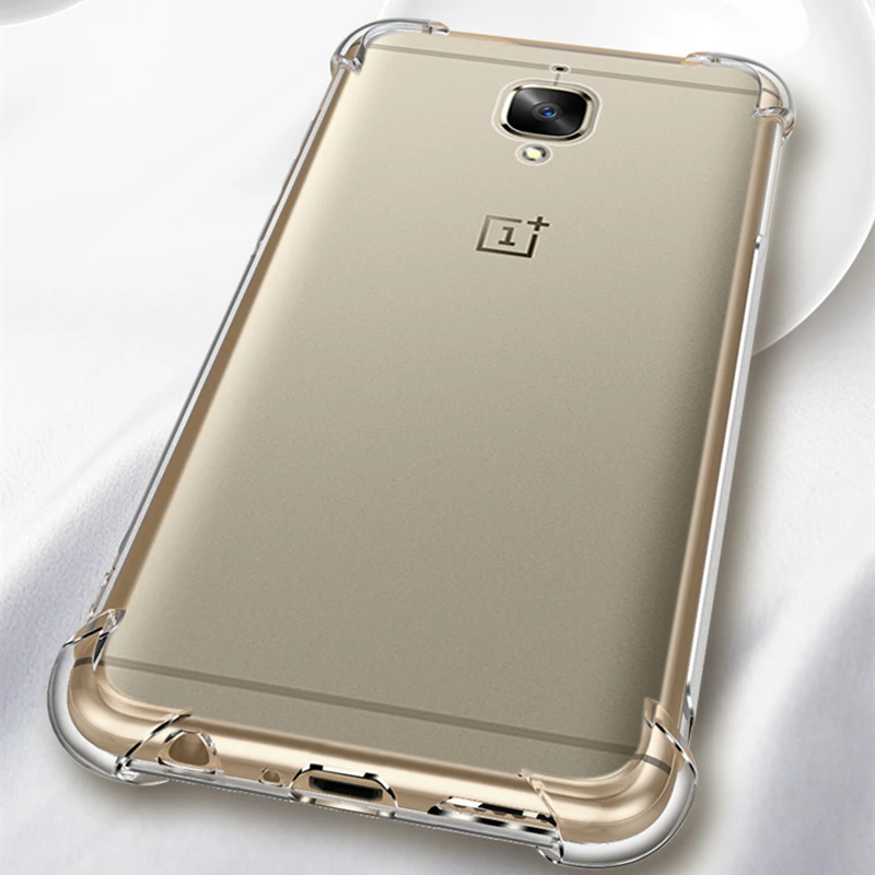 Funda con esquinas reforzadas, protección de cámara de TPU suave y transparente, funda de Airbag a prueba de golpes para Oneplus 3 A3000 3T - imagen 4