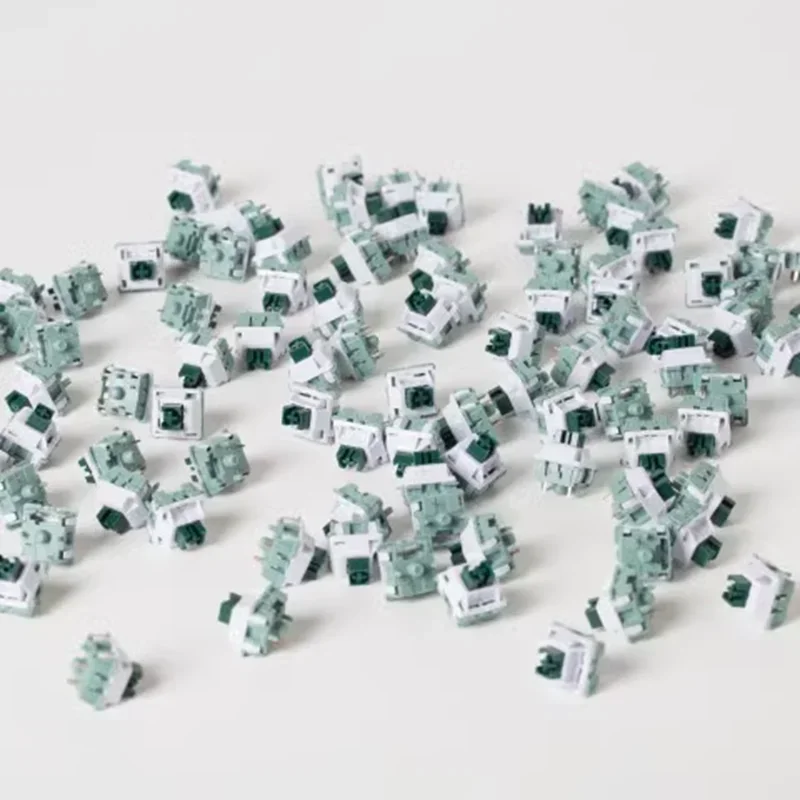 FEKER interruptor de repollo Esmeralda, conmutador de teclado mecánico personalizado, 5 pines, HIFI, 60GF, lubricación fina de fábrica, resorte de 20mm - imagen 4