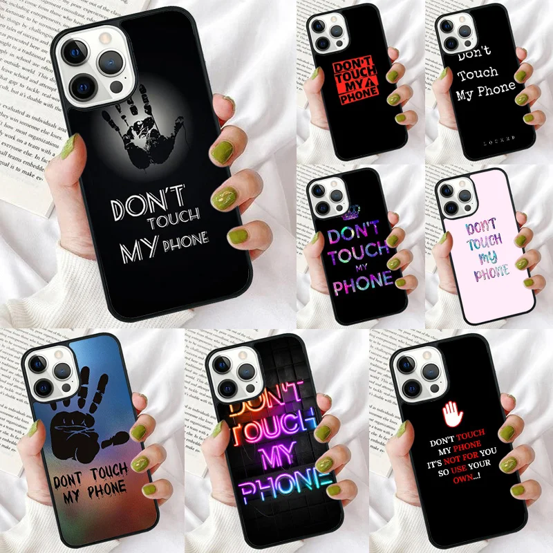 No tocar mi teléfono funda de teléfono para iPhone 17 Air 16 15 14 12 13 PLUS 11 PRO MAX funda trasera Fundas