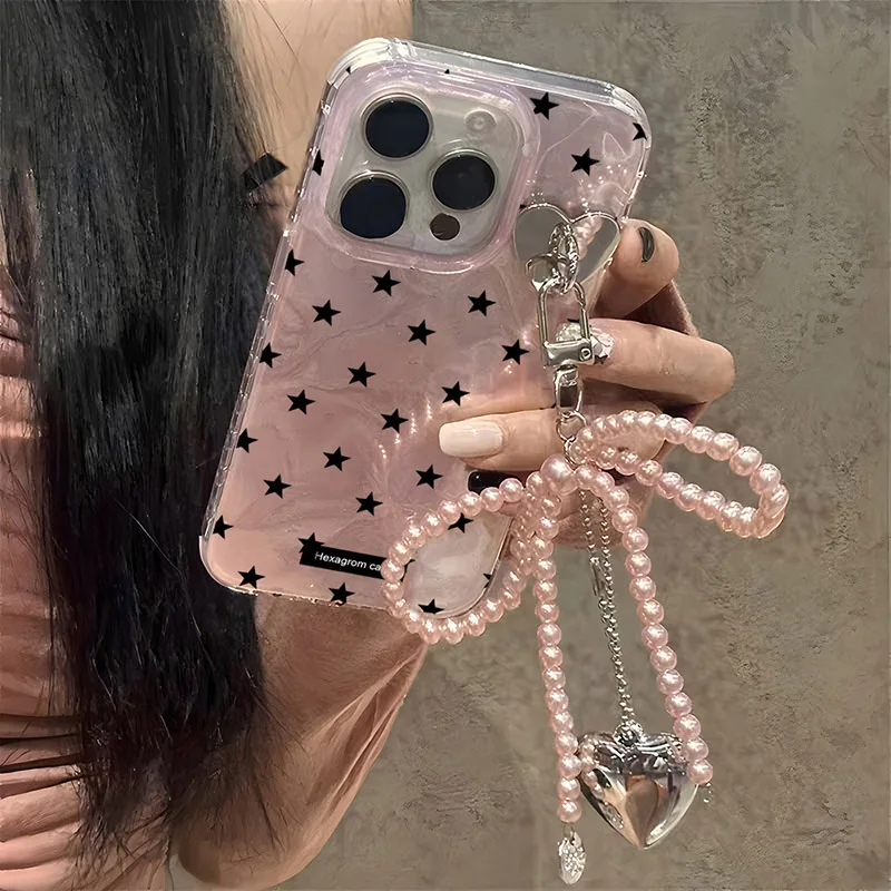 Funda con colgante de lazo y mariposa de estrella para Honor 90 Smart X8 X8A X7A Magic 4 Lite 70 Lite X7 X9 5G, fundas para teléfono de dibujos animados