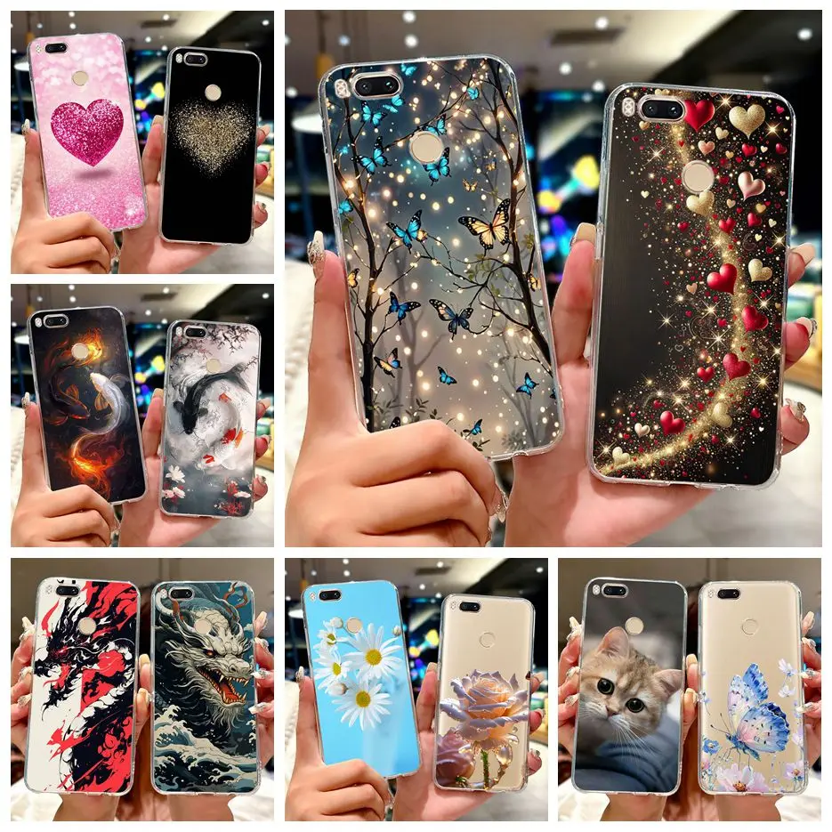 Para Xiaomi Mi A1 funda Mi5X funda pintada de lujo a la moda 5,5 ''funda de teléfono de silicona suave para Xiaomi Mi 5X MiA1 Coque Fundas parachoques