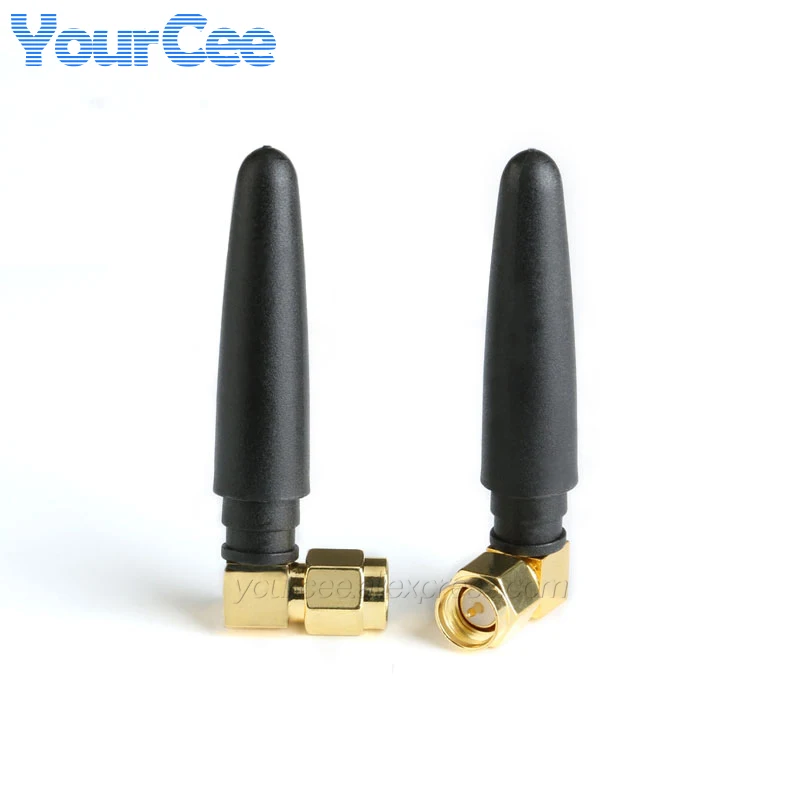 2 uds/1pc GSM GPS 2,4G 433M antena inalámbrica Omni 50mm antena de Radio SMA macho ángulo recto 3dBi ganancia módem GPRS/GSM/DTU conector - imagen 3