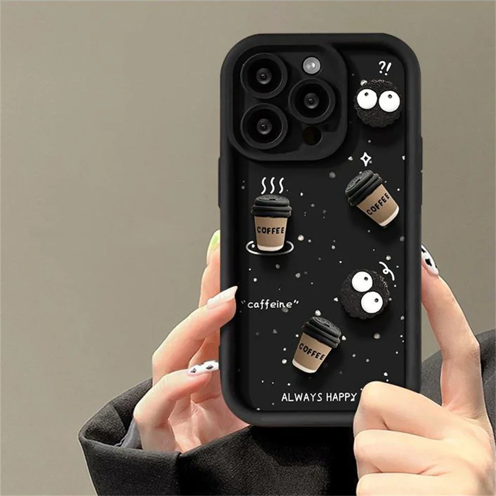 Funda de teléfono suave de silicona con bola 3D divertida y bonita para iPhone 17 16 14 13 12 11 15 Pro Max 7 8 Plus 16E 17Air cubierta a prueba de golpes - imagen 4
