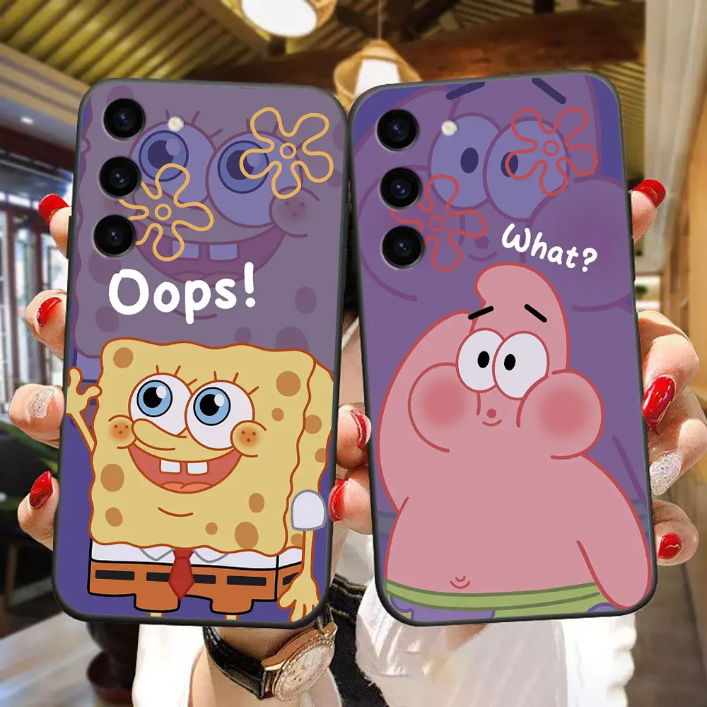 S-SpongeBob S-SquarePants Funda de teléfono para Samsung Galaxy S25 S24 S23 S22 S21 S20 FE S10 S9 PLUS ULTRA Funda Capa Shell