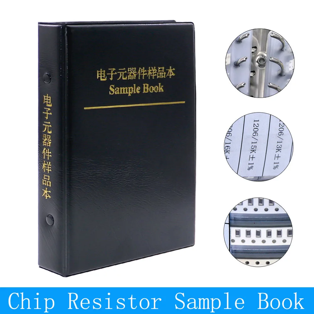 0402 0603 0805 1206 2512 serie 0Ω~10MΩ Kit surtido de libros de muestras de resistencias SMD