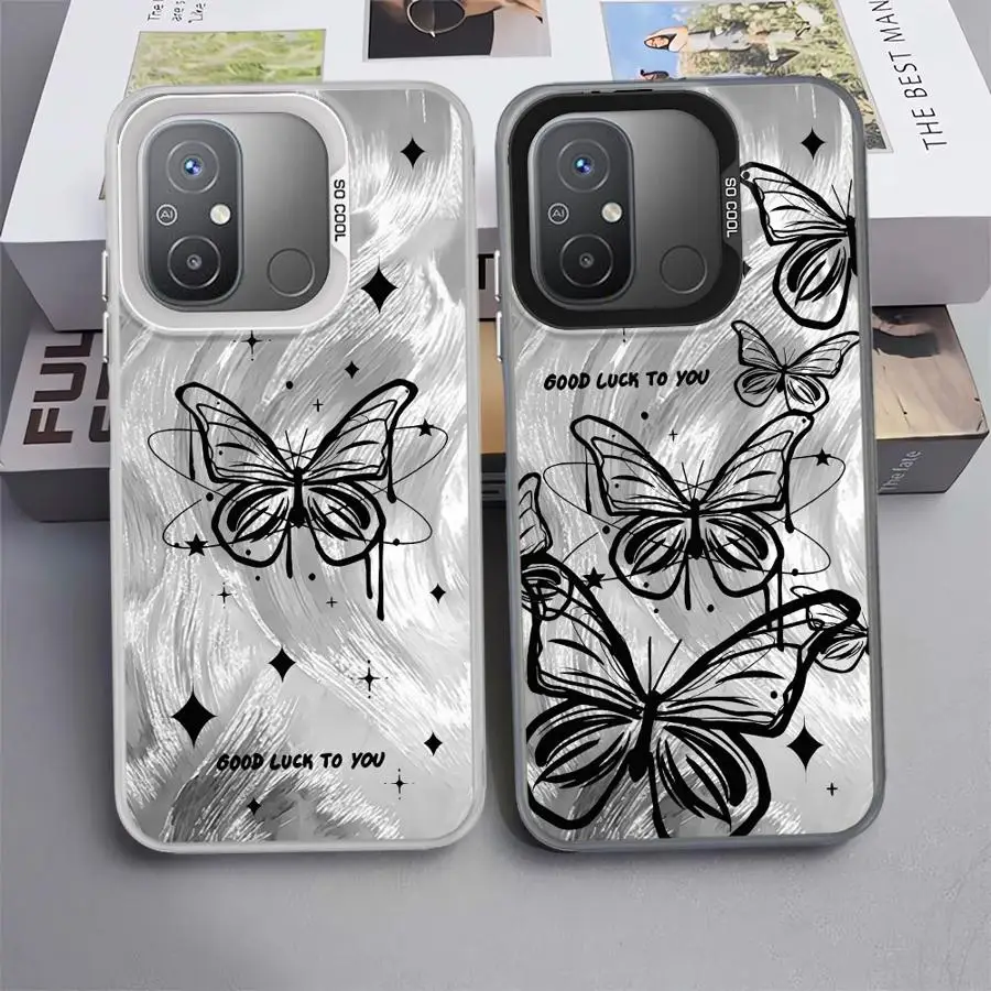 Funda para Xiaomi Redmi A1 A2 Plus 9T 12C K60 10C A5 13C 14C 9C funda trasera para teléfono arte hermosa mariposa