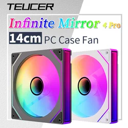 Teucer Infinite Mirror 4 Pro – Ventilador PC 140mm PWM/ARGB Silencioso