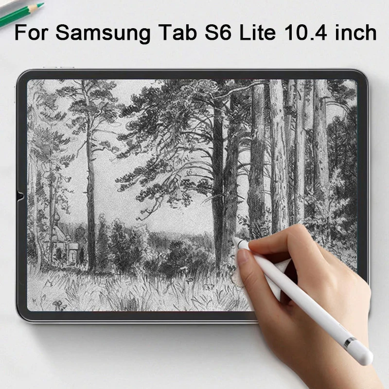 Mate Dibujo escritura Película Papel Sketch Sense para Samsung Galaxy Tab S6 Lite 10.4 pulgadas SM-P610 P615 P613 P619 Protector de pantalla de escritura Antirreflejo Antimanchas Impermeable antihuellas - imagen 3