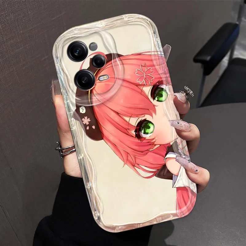 Funda de Anime Anya para Redmi Note 13, 12, 11, 12R, 12S, 11T, 11S, 11SE Pro Max, 5G, funda de teléfono con aceite ondulado - imagen 4