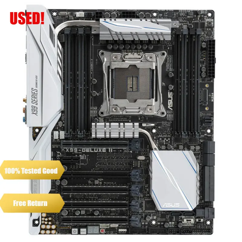 ASUS-placa base X99-DELUXE II LGA2011-v3, tarjeta madre X99 ATX para Intel Core i7 x-series con DDR4 3x3