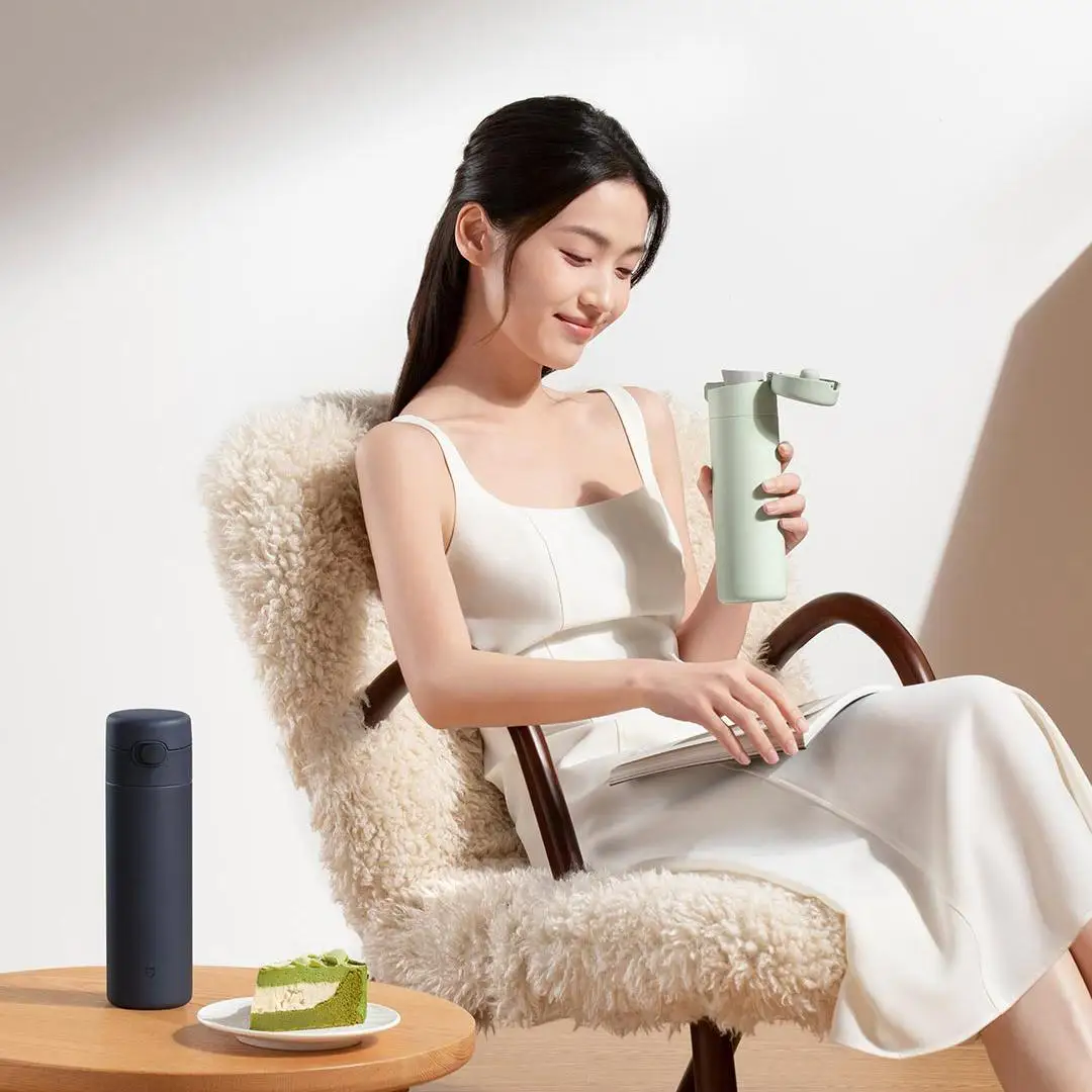 Xiaomi Mijia-botella termo inteligente, taza de 3, 480ML para mantener el calor/agua fría, regalo de cumpleaños para niño, niña, amiga, mujer, taza de vacío de viaje - imagen 3