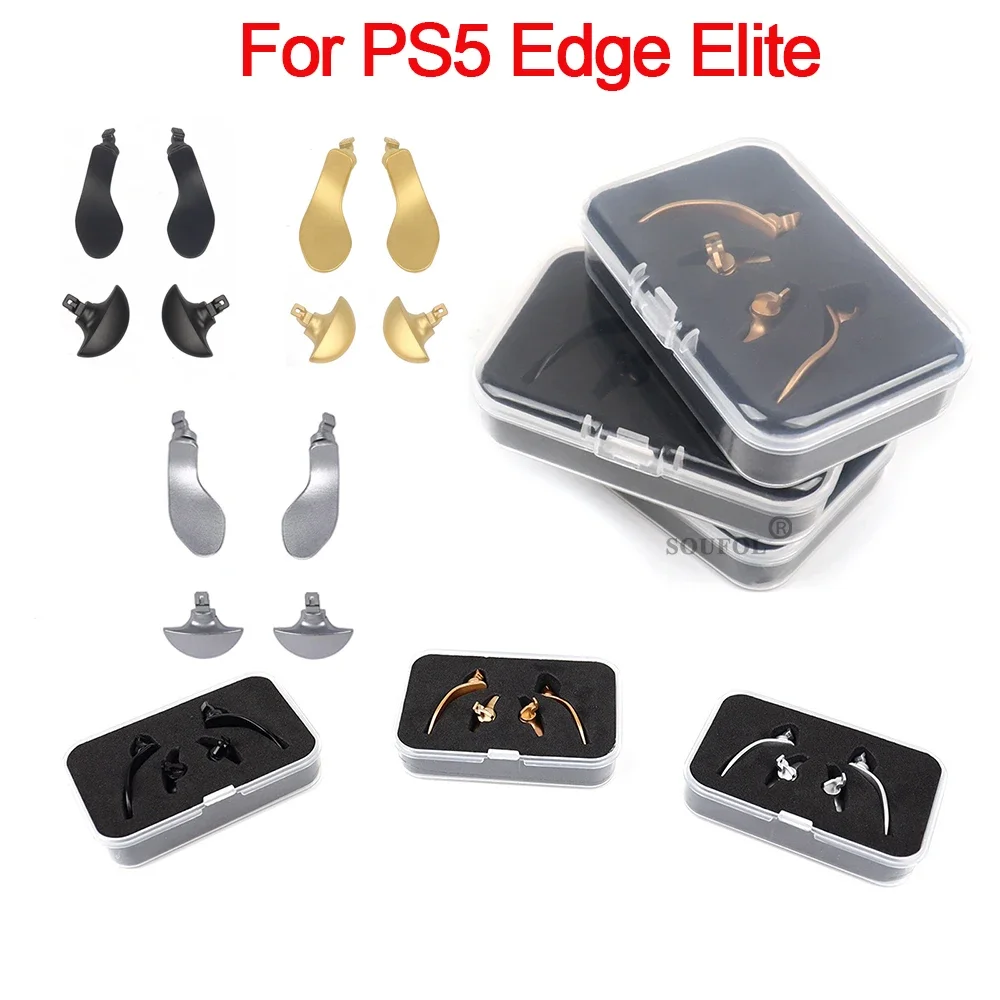 Botones traseros de Metal para controlador PS5 Edge Elite, paletas de Metal, gatillo de mando, piezas de repuesto, accesorios para juegos
