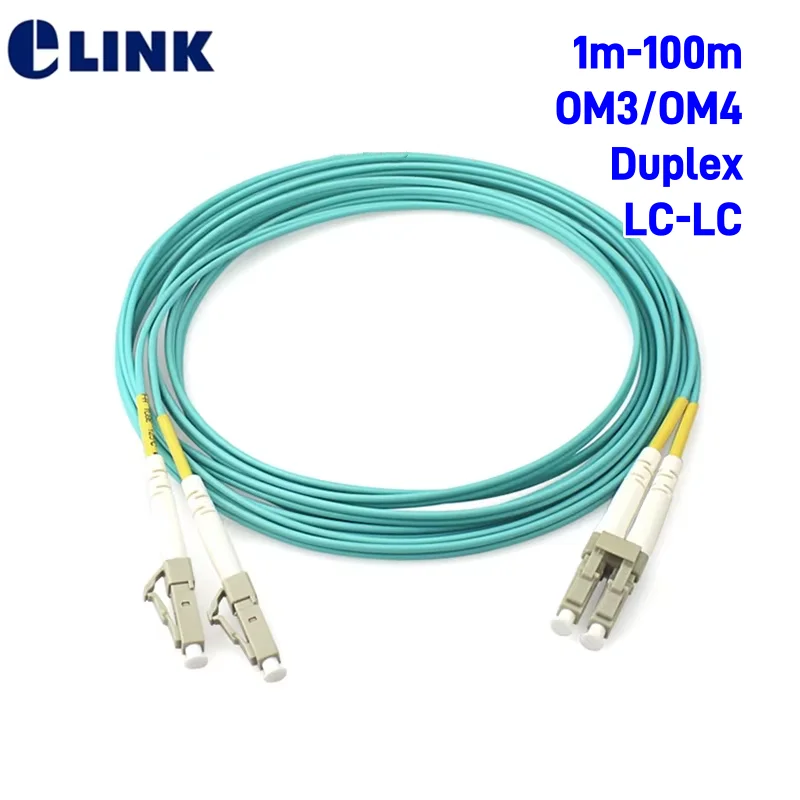 Cable de conexión de fibra LC-LC OM3 OM4 dúplex 20m 30m 100m LC DX cable multimodo 1m2m3m5m7m10m puente de fibra óptica envío gratis ELINK - imagen 4