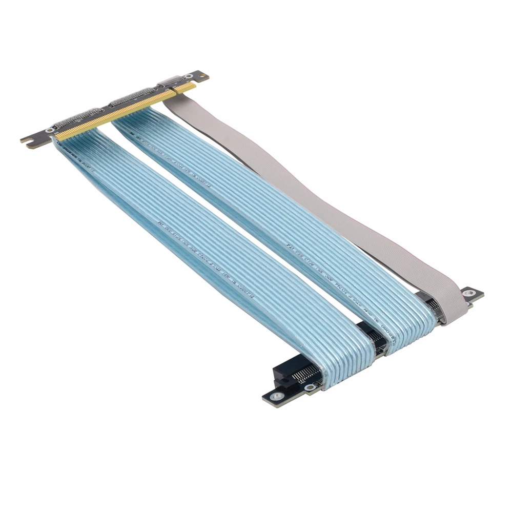 Cable elevador PCIE X16 4,0 PCI Express Gen4 16x, Cable de extensión PCI-E 4,0, extensor de tarjeta gráfica inversa doble para ITX A4 - imagen 5