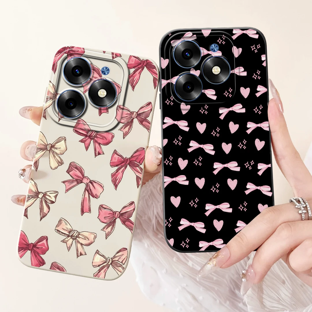 Para Infinix Hot 40 Pro funda X6837 moda gato funda de dibujos animados funda de teléfono de silicona suave para Infinix Hot 40i Hot40 Pro Hot40i Fundas - imagen 5