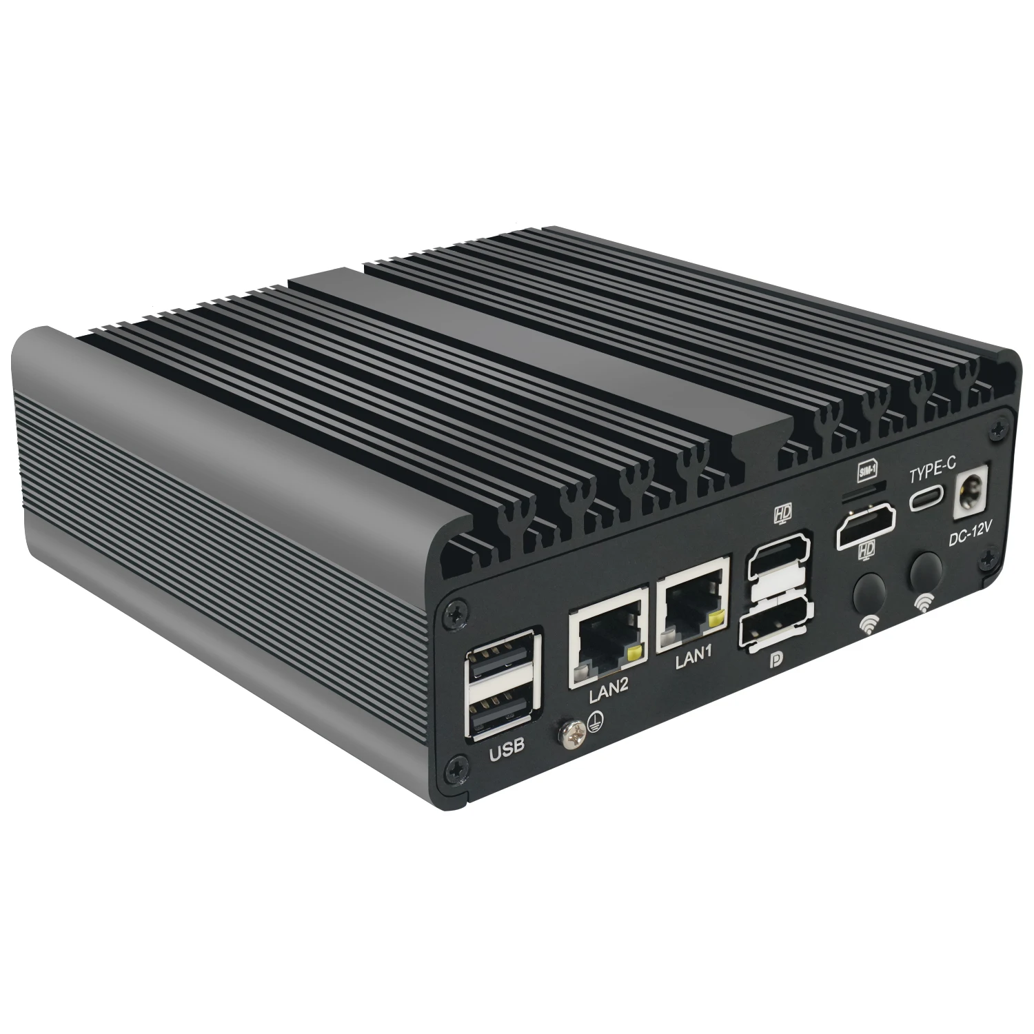 BKHD fábrica Mini enrutador suave sin ventilador 12. a generación N150 2*1G Gigabit Lan 2 * COM HD/DP/tipo-c 4 pantallas 6 * USB DDR5 WIFI/LTE/5G VPN - imagen 4