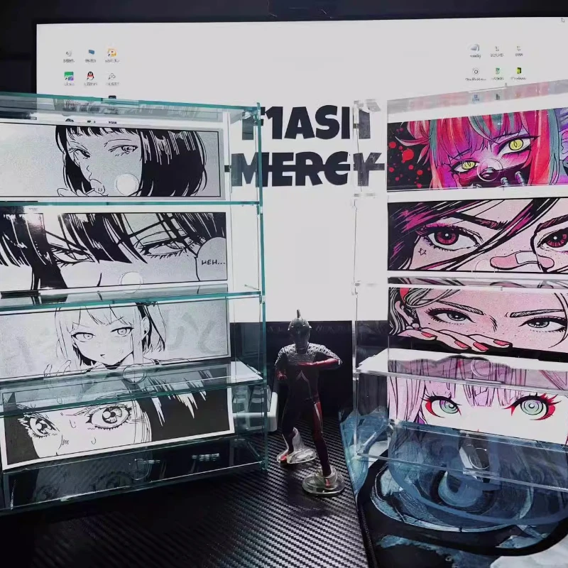 Nueva caja de almacenamiento para ratón, estante de exhibición a prueba de polvo, caja de exhibición personalizada, vidrio transparente con cable inalámbrico de escritorio para jugadores - imagen 2