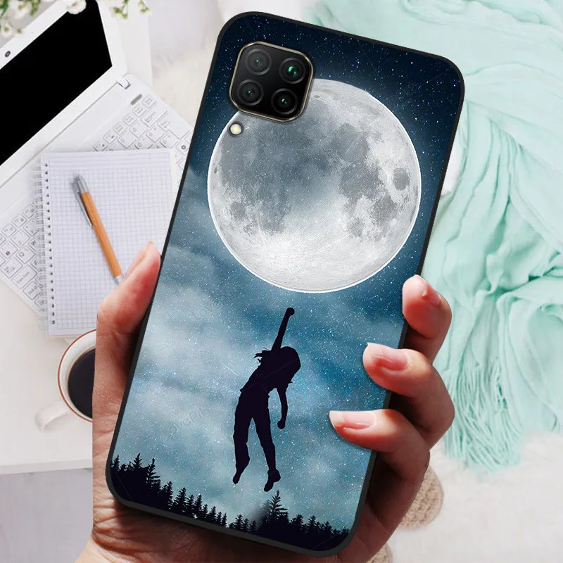 Para Huawei P40 Lite Funda nueva TPU silicona a prueba de golpes Funda de teléfono de gato para Huawei P40 Lite Funda en P40Lite estampado de flores suave - imagen 2