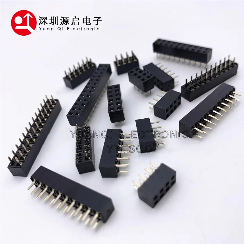 Cabezal de Pin macho y hembra, accesorio de perfil corto, doble fila recta, 2x3/4/5/6/7/8/9/10/12/20/40P, Rohs, 10 piezas, 2,54mm, Ph5.0 conector - imagen 2