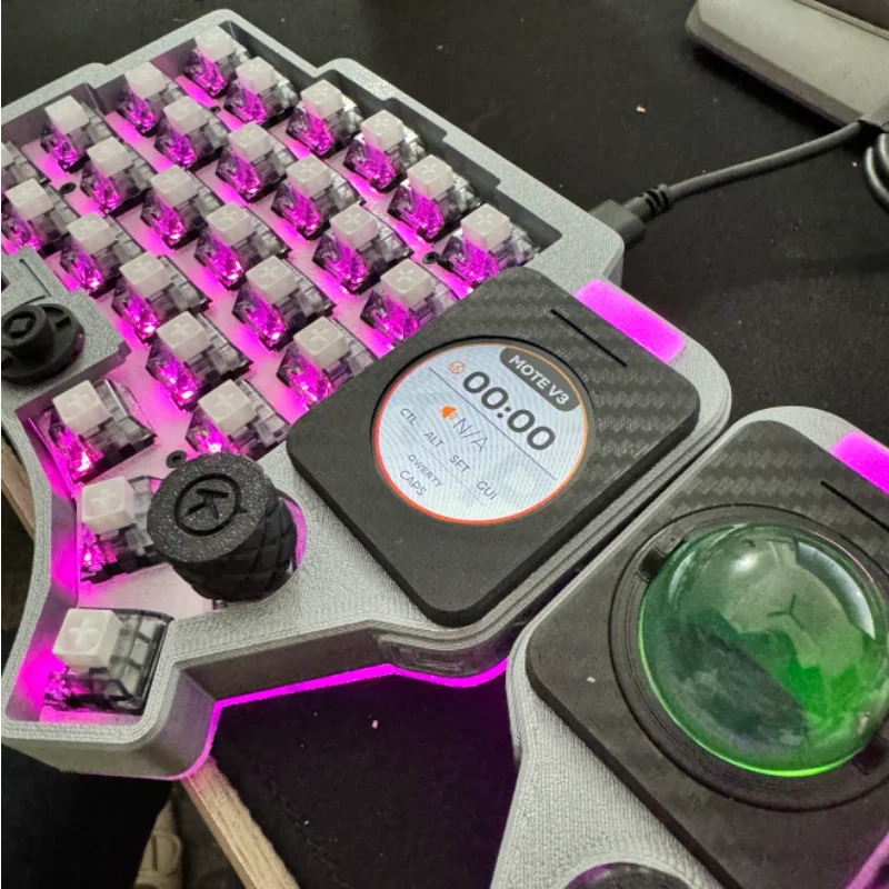 MOTE V3-Kit de teclado dividido con cable, personalizado, ergonómico, RGB, intercambio en caliente, diseño creativo, accesorios de teclado mecánico para regalo de jugadores - imagen 2