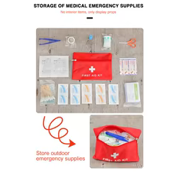 Mini bolsa de primeros auxilios, bolsa de almacenamiento de medicina de emergencia portátil, botiquín de primeros auxilios, bolsa vacía para acampar al aire libre, senderismo, viajes, emergencia
