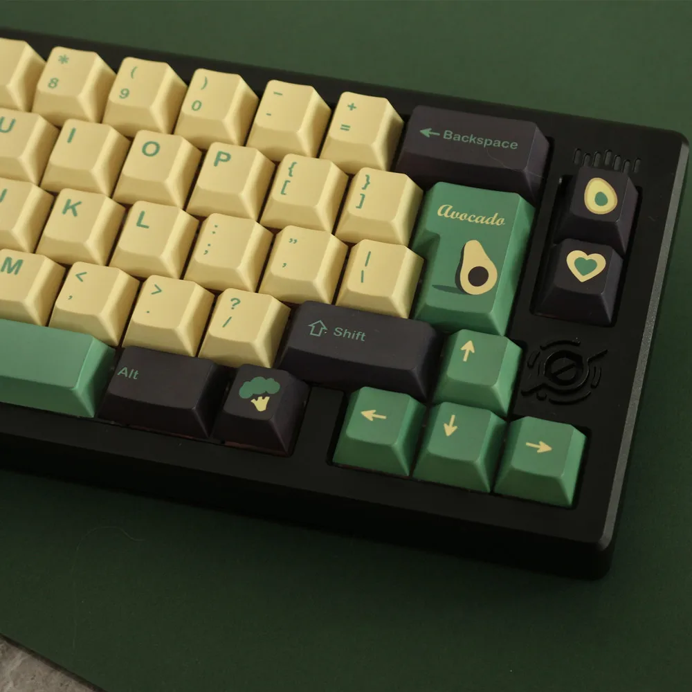 Juego de teclas de aguacate de 142 teclas, subcama de tinte de perfil de cereza, entrada ISO para teclado Outemu Gateron Kailh TTC MX Switch - imagen 4