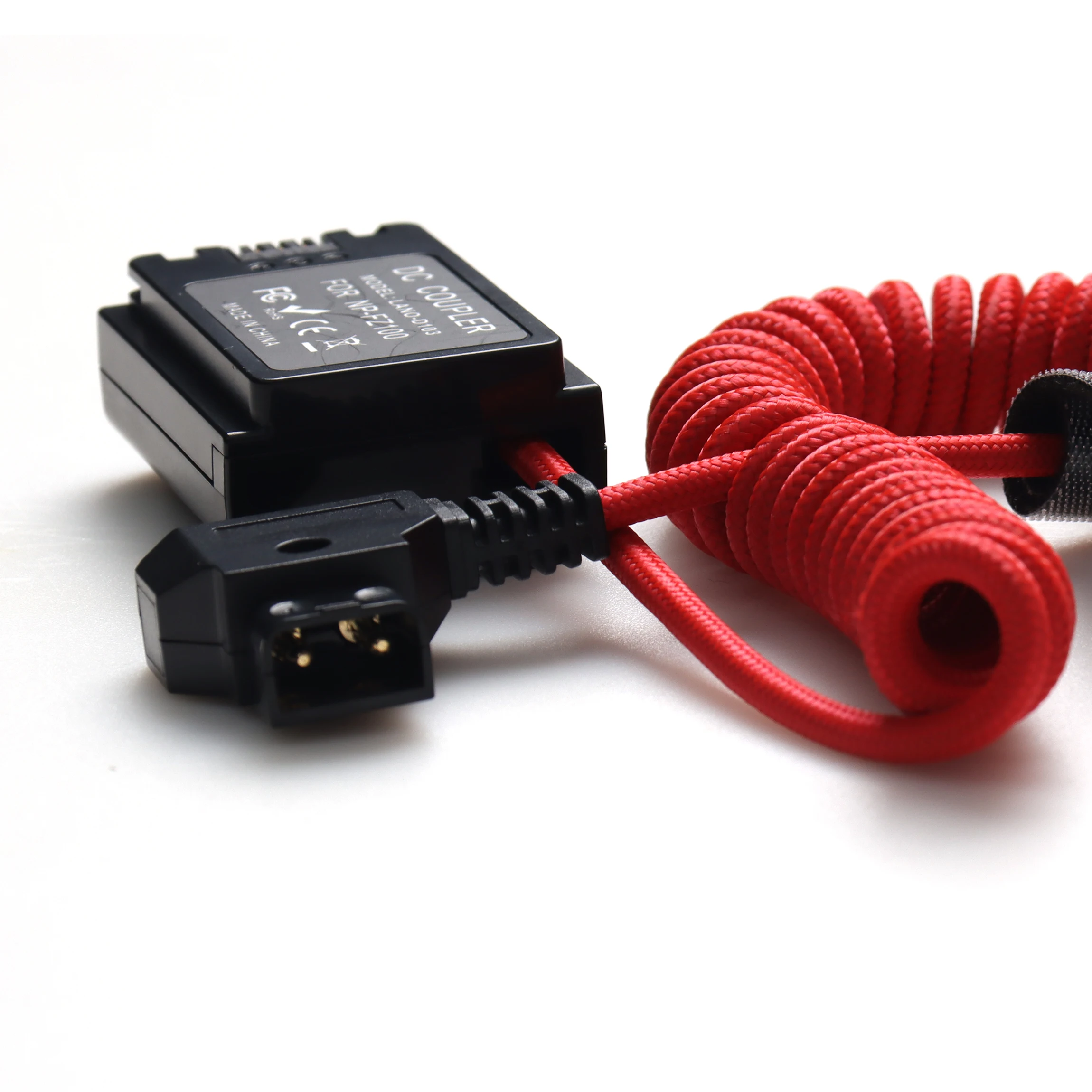 Cable de nailon en espiral con batería simulada D-Tap macho a acoplador de CC para NP-FZ100 o SONY NP-F550 - imagen 5