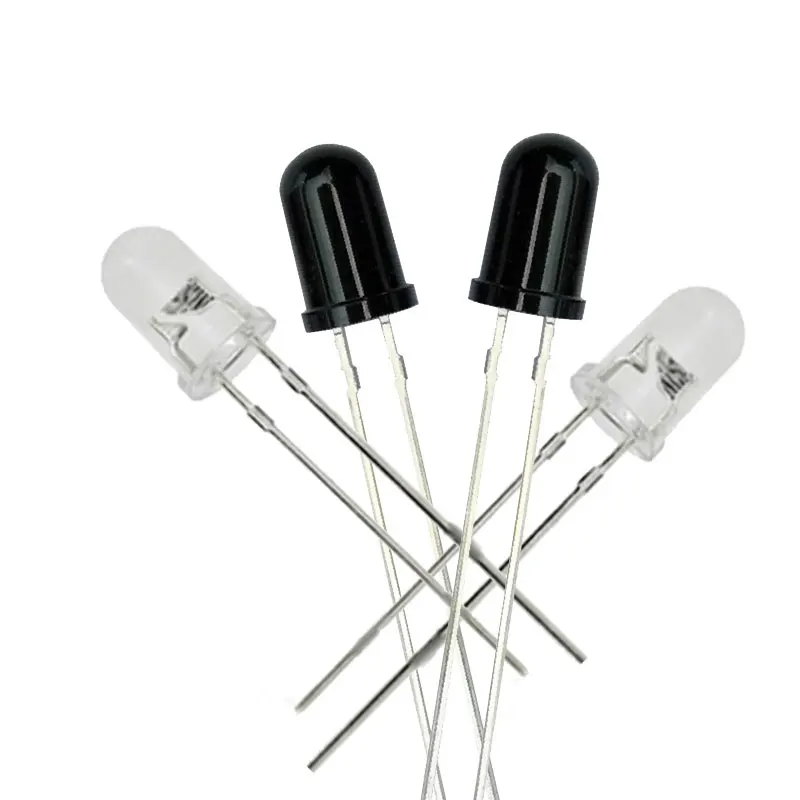Diodo emisor infrarrojo LED para Arduino, Fototransistor emisor de luz infrarroja de 10 piezas, F3 mm, F5 mm, 850nm, 940nm, receptor IR - imagen 2