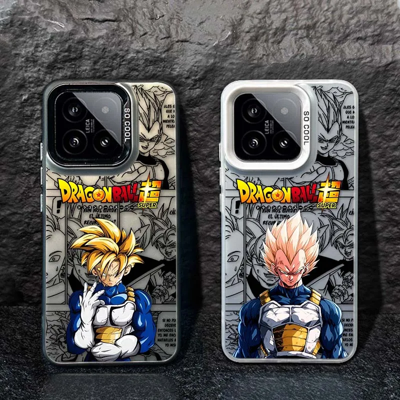 D-Dragon Ball Vegeta Trunks para Xiaomi Poco X3 X5 X6 F5 F6 M6 Pro GT NFC Pro funda de teléfono plateada colorida