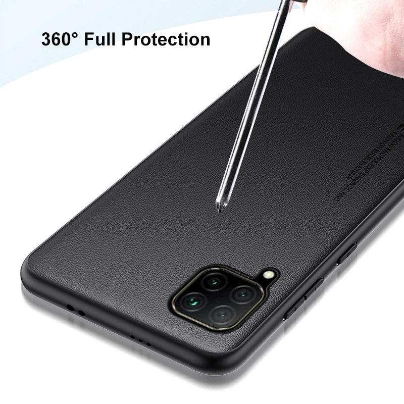 Funda de cuero PU de lujo para Huawei P40 Lite, funda trasera de silicona a prueba de golpes, funda de teléfono de protección completa para Huawei Nova 7i Nova7i - imagen 5