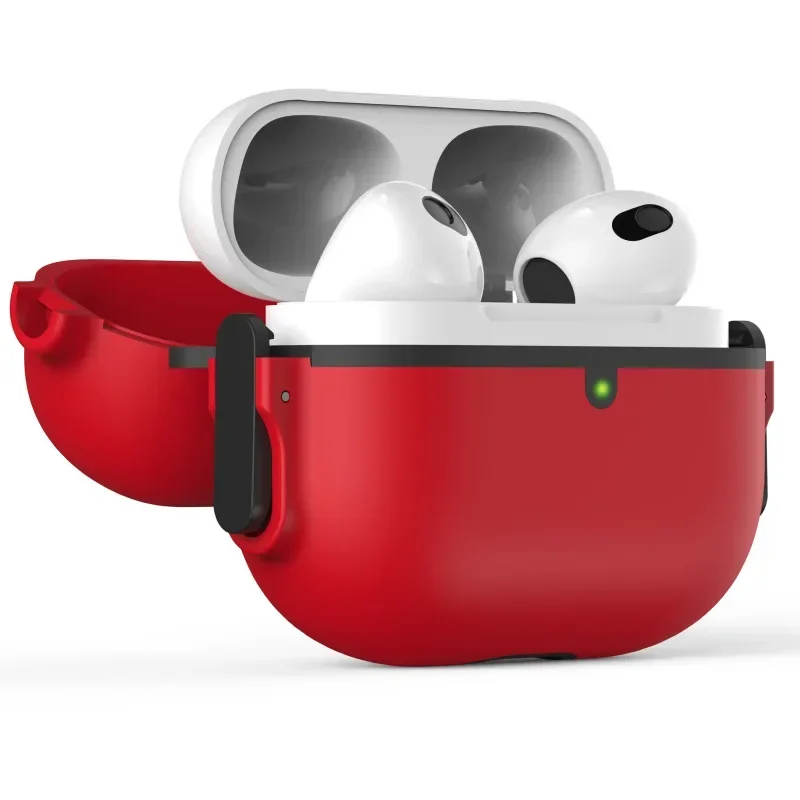 Funda protectora de silicona para Airpods 3 Pro, auriculares Bluetooth de segunda generación, funda a prueba de golpes con gancho para AirPods 4 - imagen 5