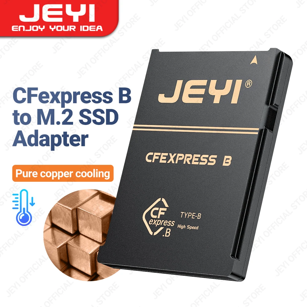 JEYI-Adaptador de cobre puro 2230 M.2 NVMe SSD a CFE tipo-b, tarjeta CFexpress de memoria de expansión para NIKON Z6/Z7/Z8/Z9/D6, CANON R3/R5C