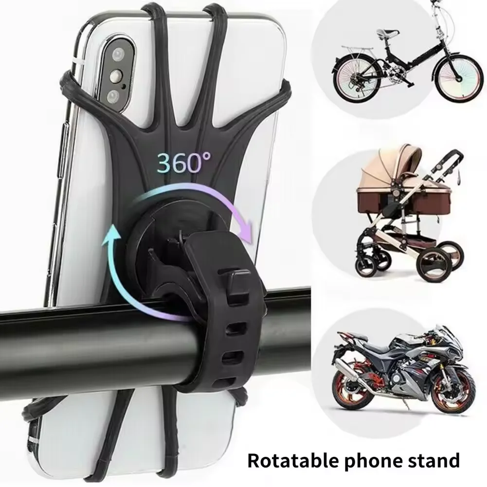 360 ° Soporte de teléfono extraíble soporte de teléfono Universal para bicicleta motocicleta Scooter soporte de teléfono para 4 "a 7" todos los teléfonos inteligentes