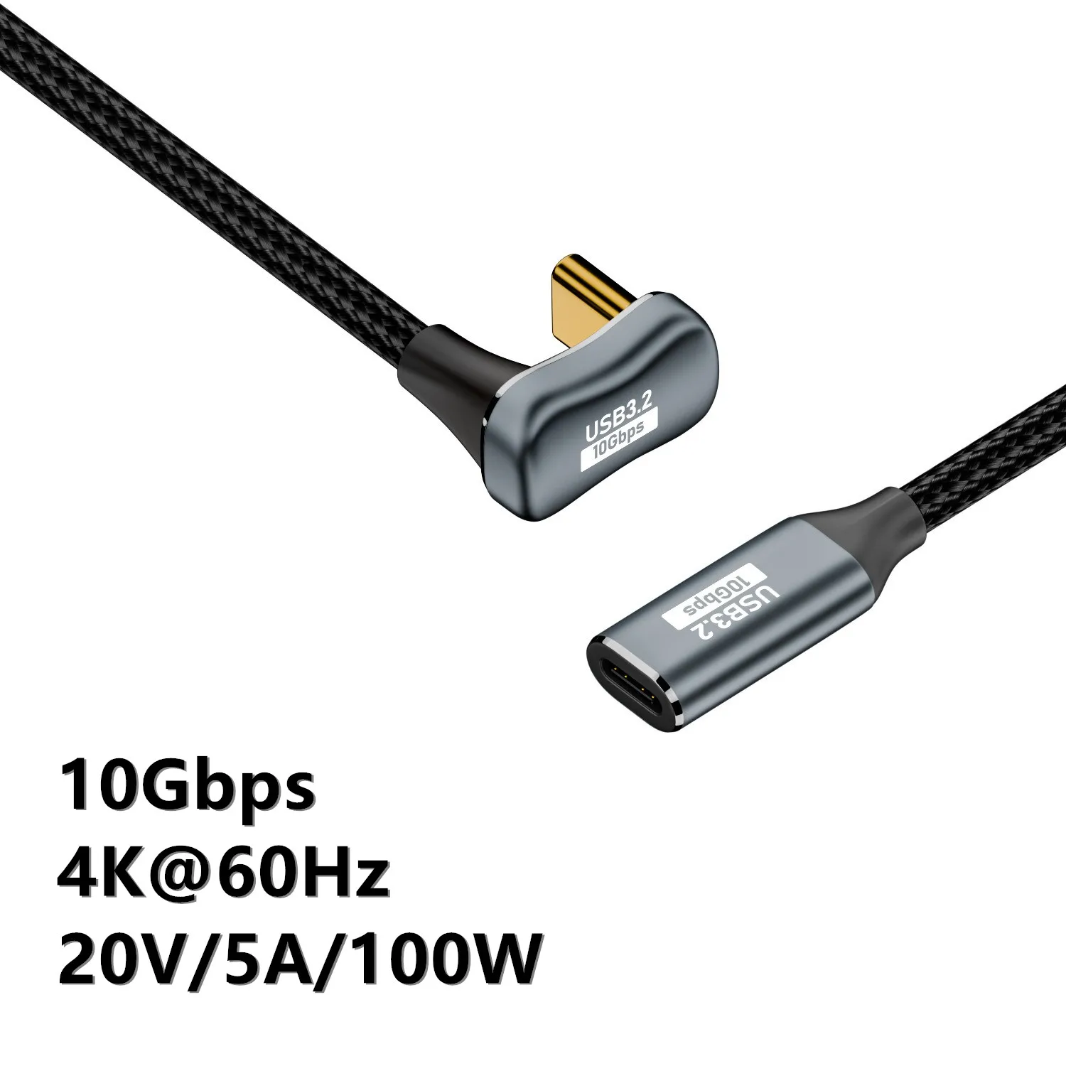 Cable USB3.1 en forma de U, 10Gbps, tipo C a tipo C, ThunderBolt 3, PD100W, 5A, USB-C, para iPhone 15 Pro Max, MacBook Pro, Samsung, Xiaomi - imagen 3