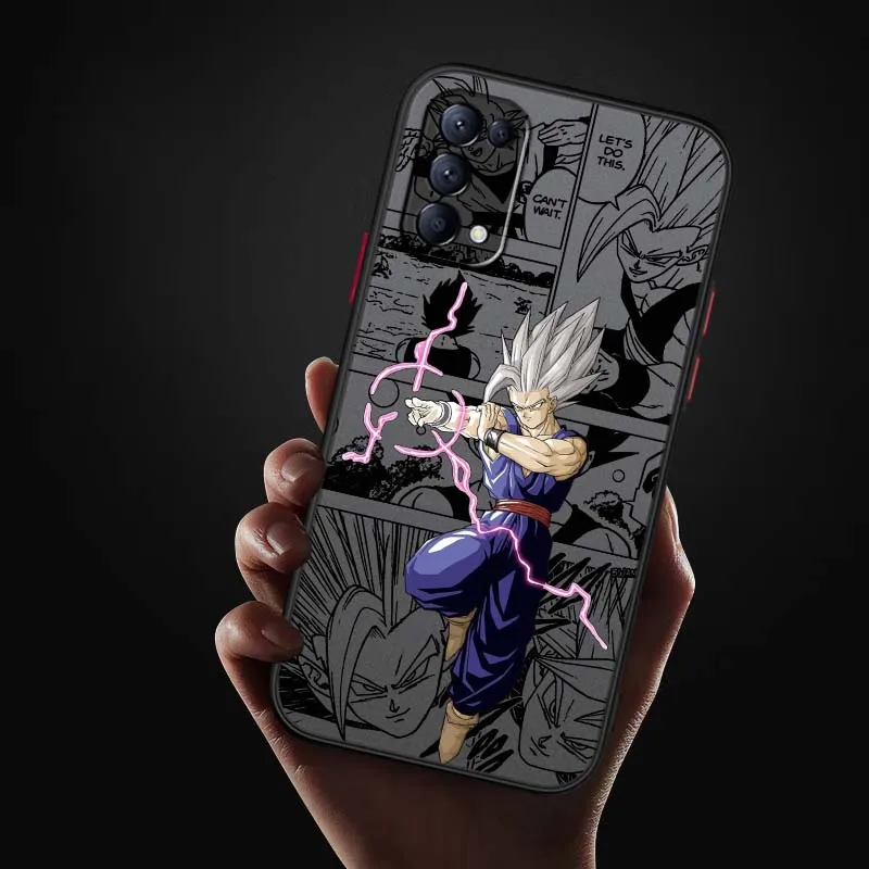 D-Dragon Ball Anime Goku Saiyan para OPPO A96 A78 A74 A72 A58 A53 Reno 10 8 7 6 Lite 5G funda de teléfono translúcida esmerilada - imagen 5