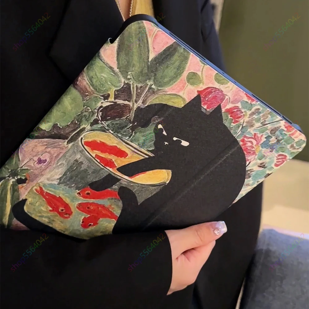 Nueva Funda para iPad Graffiti Cat para iPad Air 5ta generación 2022 10,9 ''Air 4 10th 11th Gen Pro 11 12,9 13 soporte para lápices Funda - imagen 5