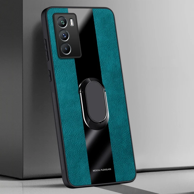 Funda de cuero con soporte de anillo para Motorola Moto Edge S30 X30 30 Pro Edge 30 Ultra Fusion G200 5G, funda de silicona magnética para teléfono - imagen 2