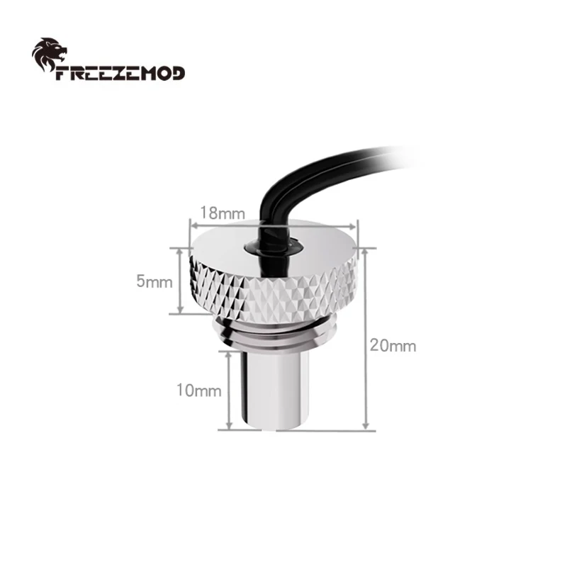FREEZEMOD Conector de extremo de medición de temperatura de computadora, sensor de termómetro 3950 10K resistente al agua, corto o largo, DT-CWD DT-CWC - imagen 3