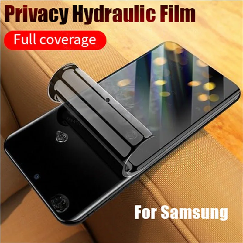 Película de hidrogel de privacidad para Samsung Galaxy Note 20 8 9 10 Plus, Protector de pantalla que se puede desbloquear con huella dactilar, 3 uds. - imagen 2