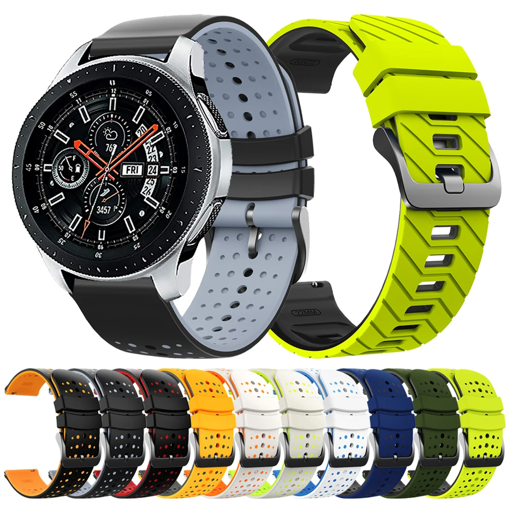 Correa de silicona de 22mm para Samsung Galaxy Watch 46mm/Watch3 45mm/Gear S3 Classic, pulsera de repuesto para reloj Garmin Venu 4 de 45mm - imagen 2