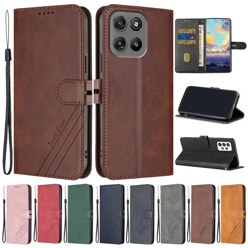 Para Motorola Moto G100 2025 Funda de cuero con tapa para Coque Motorola G100 Moto G 100 Fundas de teléfono Funda tipo billetera magnética Funda - imagen 2