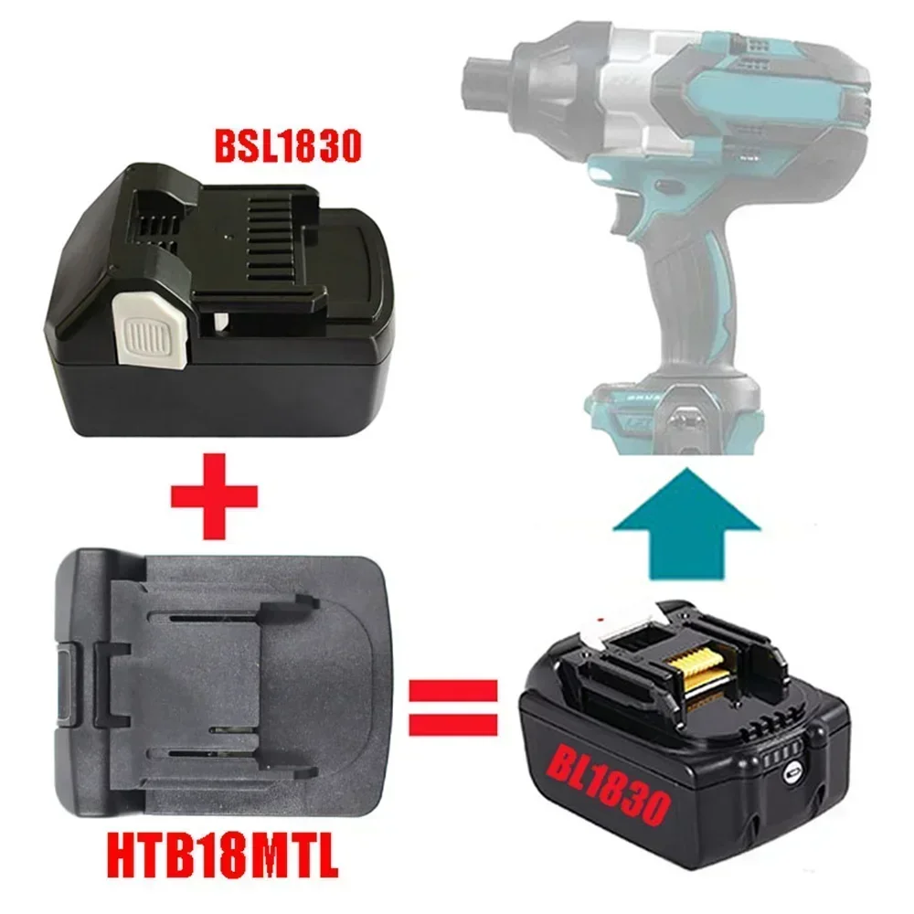 Convertidor adaptador de batería HTB18MTL para batería de iones de litio Hitachi de 18V BSL1830 para herramientas eléctricas de litio Makita LXT de 18V - imagen 2