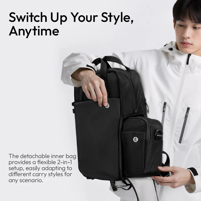 Mochila de viaje ligera Ulanzi F08 de 20L con divisor para lente de cámara, bandolera para ordenador portátil, funda de mano, bandolera para fotografía - imagen 2